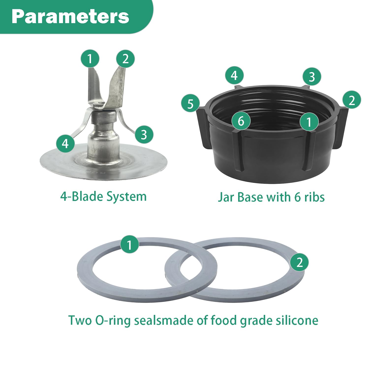 Amazon.com: BRAVER LEMON For Oster Blender Replacement Parts