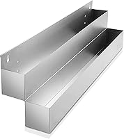 Vista 3 de GRIDMANN Riel de velocidad de doble nivel de 42 pulgadas - Soporte para botellas de licor de acero inoxidable para barras