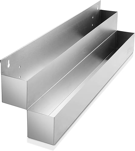 Miniatura 3 de GRIDMANN Riel de velocidad de doble nivel de 42 pulgadas - Soporte para botellas de licor de acero inoxidable para barras