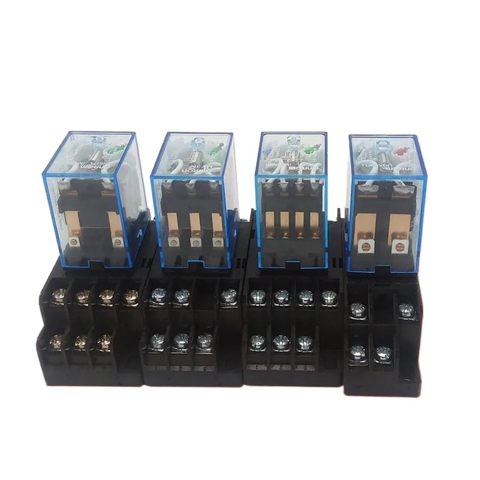 1 pieza, 8-11-14 pines, relé intermedio electromagnético pequeño, CA 5/10 A 250 V, bobina, DPDT, con base de enchufe, con luz indicadora(MY3NJ 11 Pin,DC 12V)