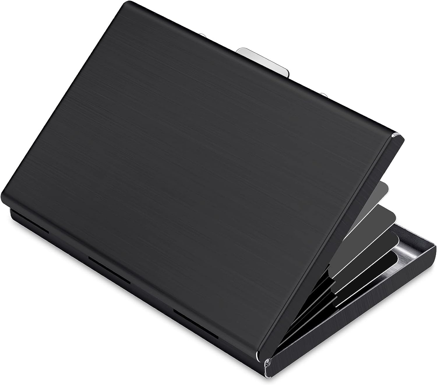 Credit Card Holders Stainless Steel Wallets RFID Blocking Credit Card Best Card Protector Case Box Pocket Purse for Men Women (Black)-image-44