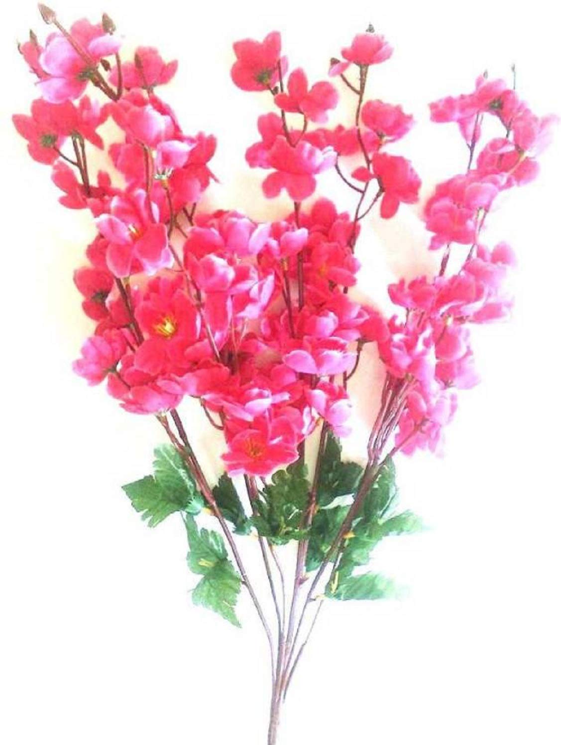 YNS Crafts StockArtificial Peach Blossom Flower Bunch for Home Decor, 7 Sticks (55 cm)