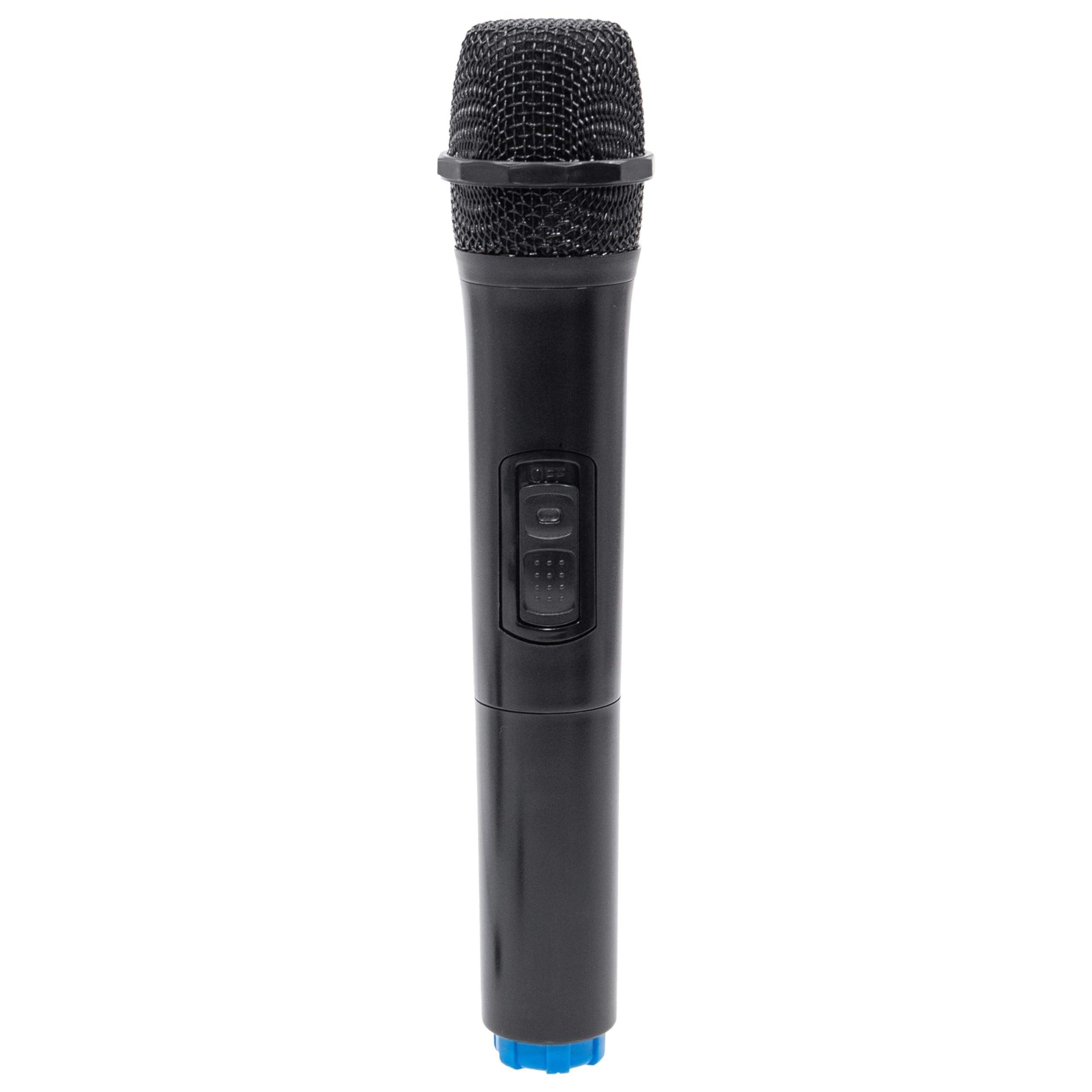 BoomTone DJ TRAVELSOUND12-VHF Système de Sonorisation Portable Noir 600W avec Bluetooth. Lecteur USB, SD et Micro Main et Serre-tête VHF Inclus. Idéal pour DJ, Karaoké, Spectacles de Rue et Fête