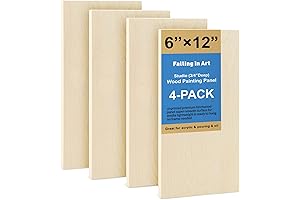 Falling in Art Unfinished Birch Wood Panels Kit for Painting, Premium Wood...