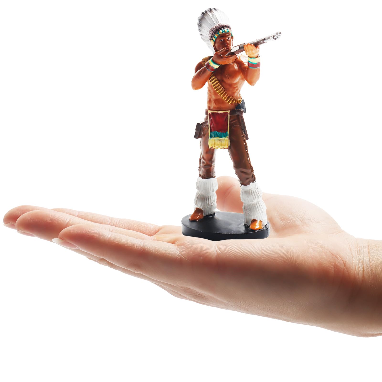 Amazon.co.jp: Rileryan 4.5インチ アメリカインディアンカウボーイ像