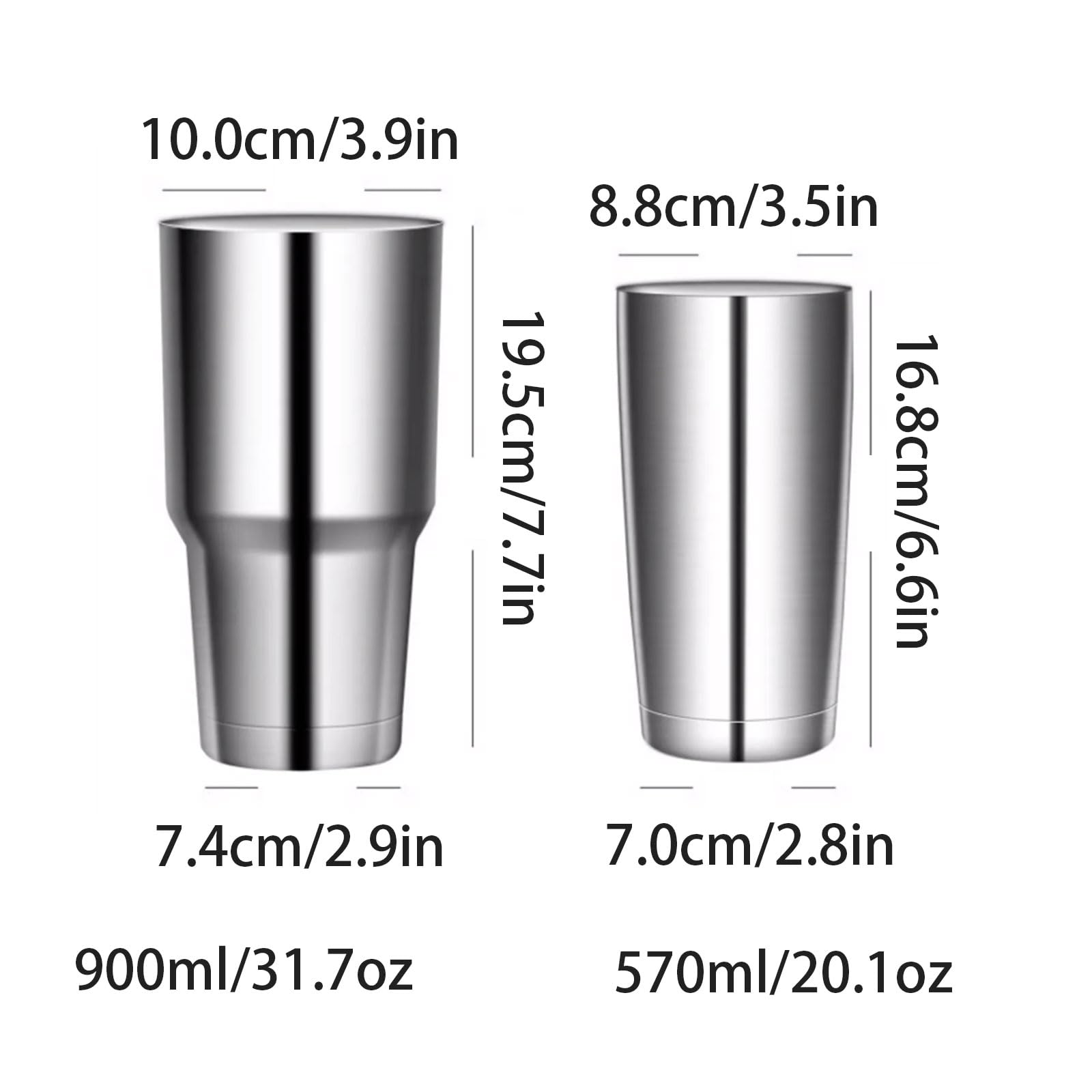 große kapazität Edelstahl-Isolierbecher, Outdoor-Reise-Kaffeetasse mit Deckel und Strohhalm, große Kapazität, Teetassen, Auto-Wasserflasche solide
