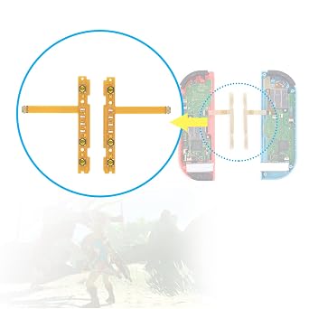 Mcbazel Replacement SL SR Left Right Sync Button Ribbon Flex Cable Set for NS Switch NS Joy-Con Controller Repair Spare Parts (NOT for Switch 2)