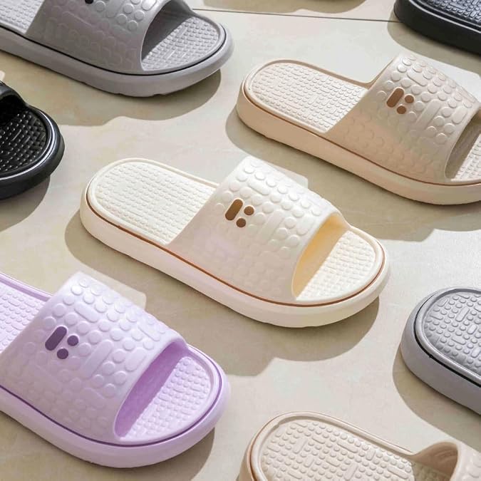 Summer Slippers for Men/Women Thick Non-Slip Shoes Indoor/Outdoor Slippers Quiet Bathroom House Sandals Soft Cloud-Like Comfort Home Shoes