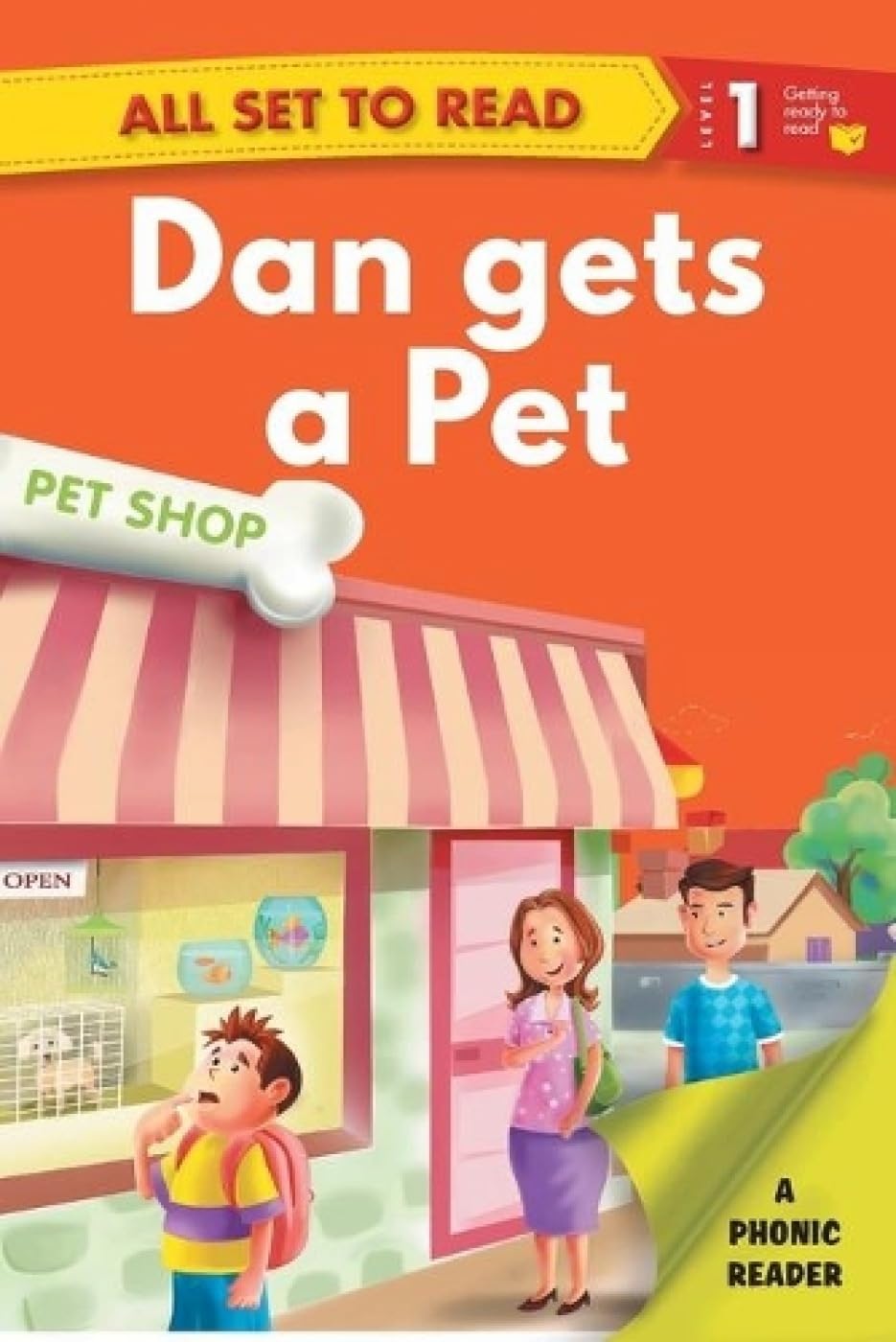 OM Kidz All Set to Read- A Phonic Reader- Dan Gets a Pet- Readers for Kids