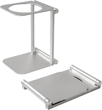 Pour over Dripper Stand,Portable &Foldable Aluminum Coffee Dripper Holder Rack, Espresso Machine Stand Suitable for Home,Office,Camping,Coffee Stand with Base for Hand Press Espresso Coffee Maker