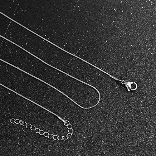 Forise 10 Pieces 20 Inch Stainless Steel Snake Chains Necklace With Lobster Clasp For Jewelry Making,1Mm #TOP5