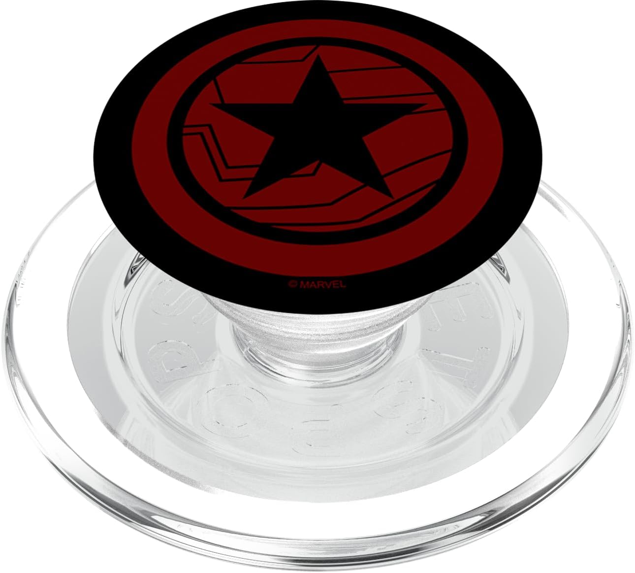 Marvel The Falcon and The Winter Soldier Bucky Red Logo PopSockets PopGrip for MagSafe
