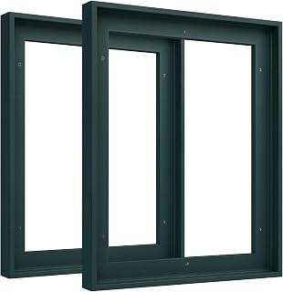 Floating Frame for 10x10 Canvas Painting,0.9" Deep,2 Pack,Dark Green
