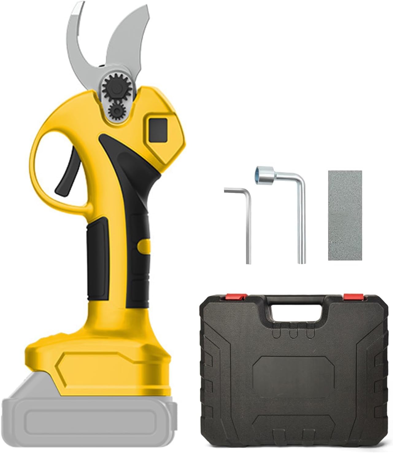 Tijeras de Podar Eléctricas 55 mm a Batería Brushless, Sin batería | Compatible con Dewalt 20V Batería, Pantalla LCD, Para Jardinería
