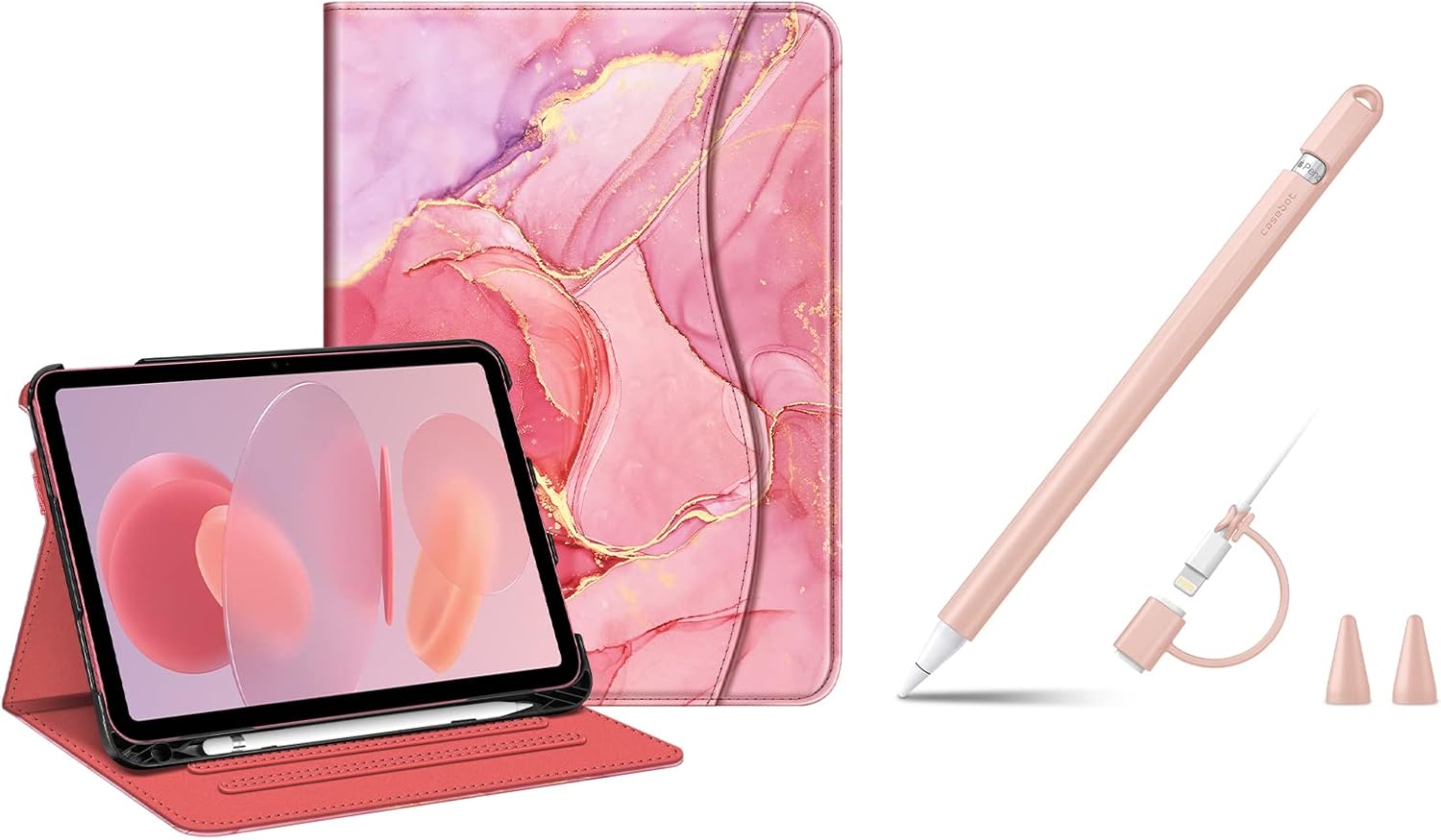 Fintie Multi-Angle Viewing Case for iPad (A16) 11th Generation 11 Inch (2025), iPad 10th Generation 10.9 Inch 2022 Bundle with Silicone Sleeve Compatible with Apple Pencil 1st Generation