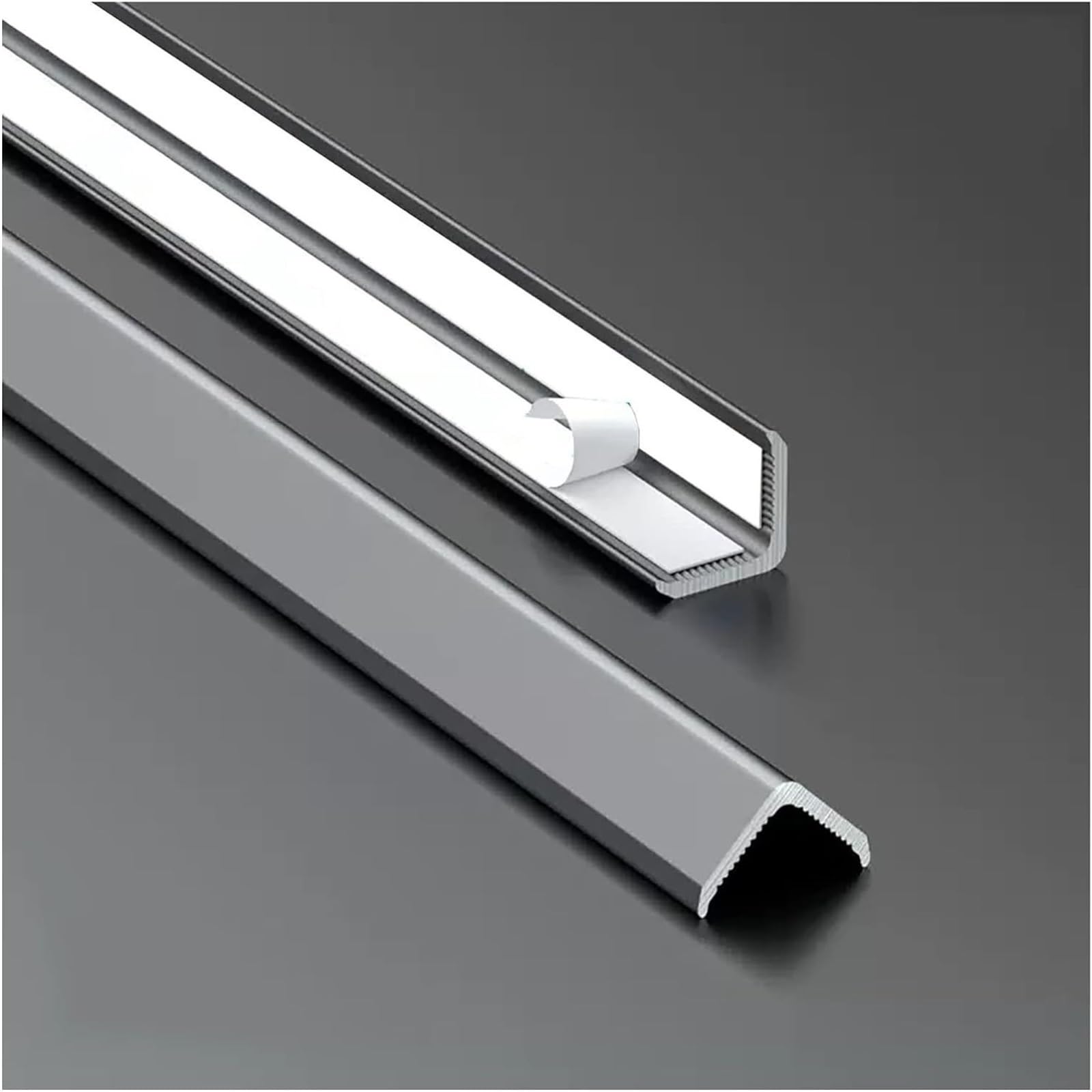 Raouoae Aluminium Angle Trim & Skirting Board Protector Angle Strip Length: 2pcs 80cm/100cm/150cm Corner Protectors For Tiles, Worktop Edging Strip For Smooth Finish(Silver,80cm/31.5in)