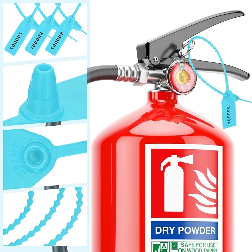 Etichette di sicurezza a prova di manomissione, Sigilli antimanomissione in plastica Fascette numerate Multicolor 1000(Light Blue)