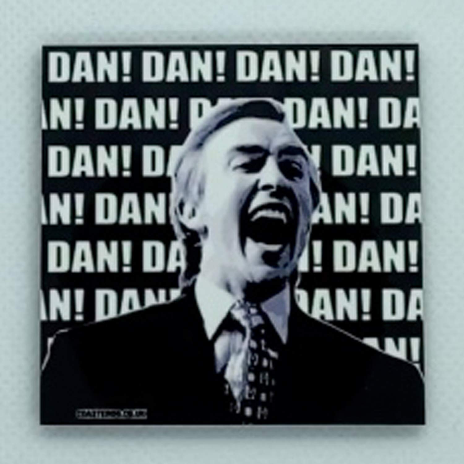 Coasteroo Black Dan! Dan! Dan! Dan! Dan! - Alan From I'm Alan Partridge - Fridge Magnet - Hardboard - 57Mm X 57Mm - Gloss Finish