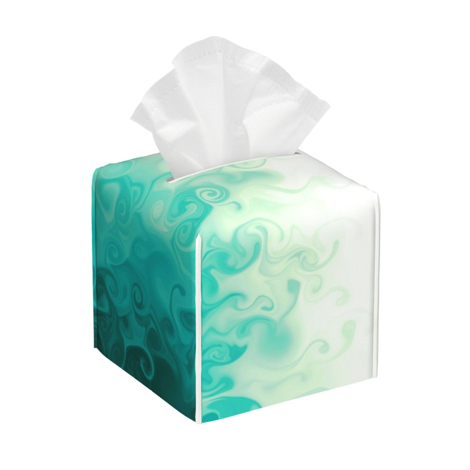 Beautiful Saturated Color Digital Painted Abstract Background Backdrop PVC Cube Tissue Pack for Home Office Bathroom Use