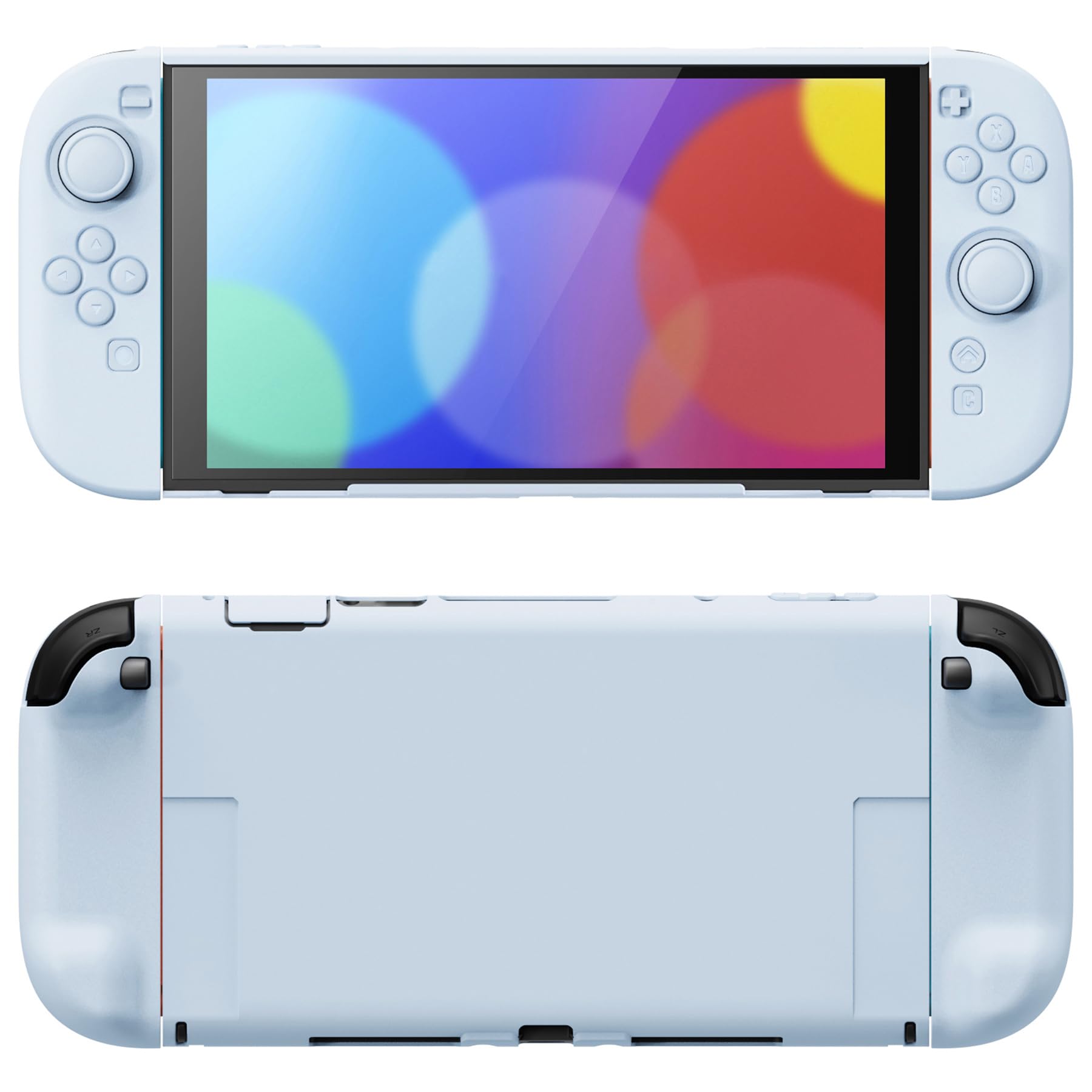 PlayVital Nintendo Switch 2(2025)対応ハードカバー 保護ケース 付けたままドックに対応 折りたたみ式スタンド&親指グリップ付き–【ヘブンブルー】