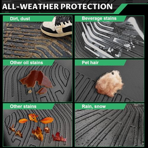 Floor Mats for Honda Accord Sedan 2008-2012(Gas ONLY), NOT for Coupe, Custom Fit Accord Sedan LX LX-S EX EX-L LX-P SE LX Premium Floor Mats, TPE All Weather Protection Waterproof Cargo Liner by JAOGAUS - Image 6