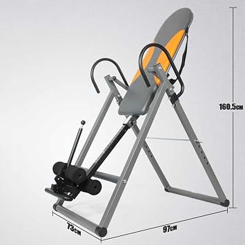 Foldable Inversion Table, Inversion Table with Air Soft Ankle Pads and 350 Lb Capacity, Safe and Portable, Back Stretch Machine for Home Gym, Relieve Spine, Back Pain