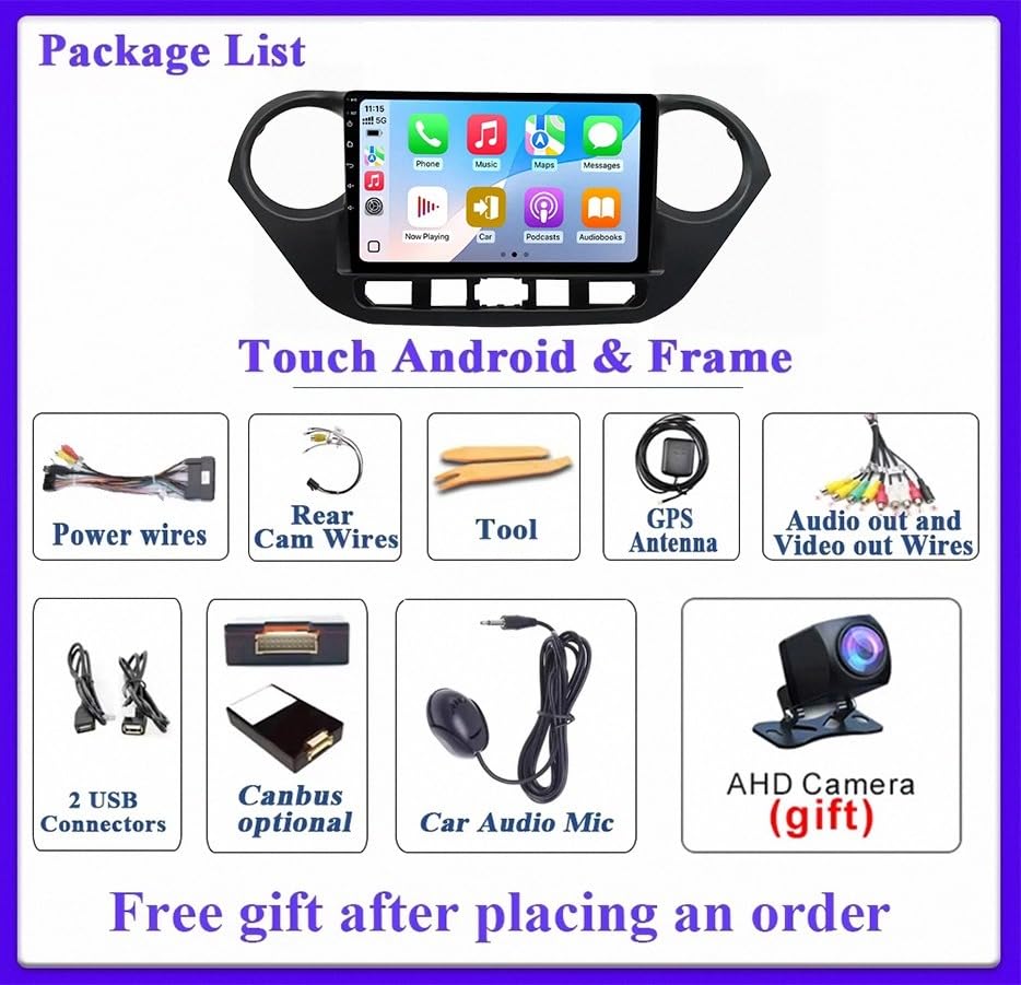 Autoradio Portátil 4 Nuclear 1G 32G Android Auto para Ford Focus 2 6