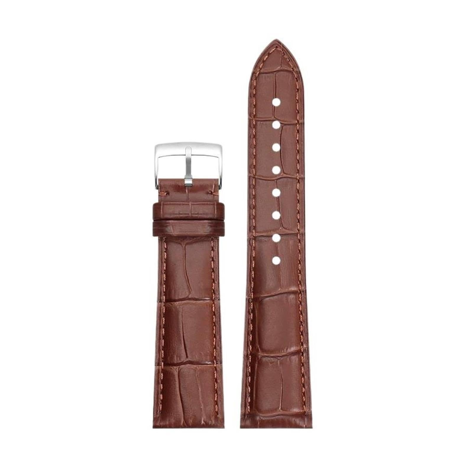 Accesorios de correa de reloj de cuero for hombre con hebilla de acero inoxidable 16 22 mm