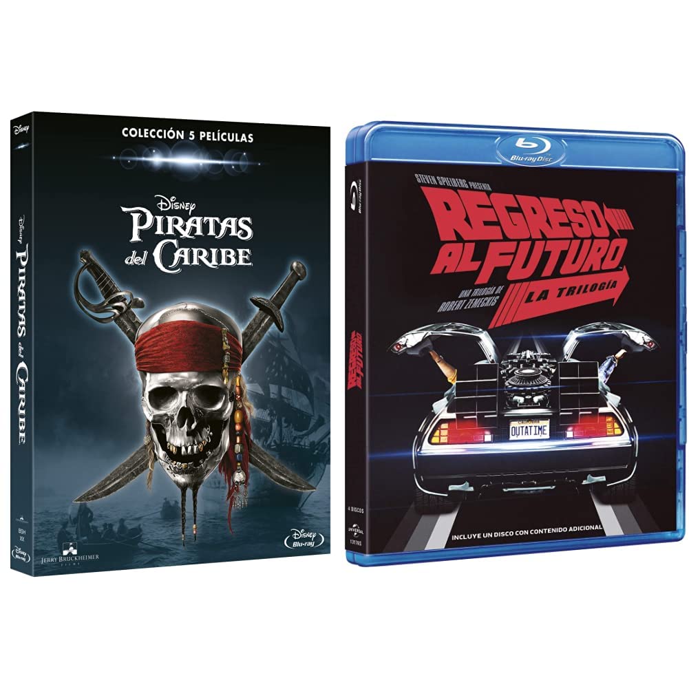 Colección Piratas del Caribe - Películas 1-5 Regreso al futuro 1-3 Extras)