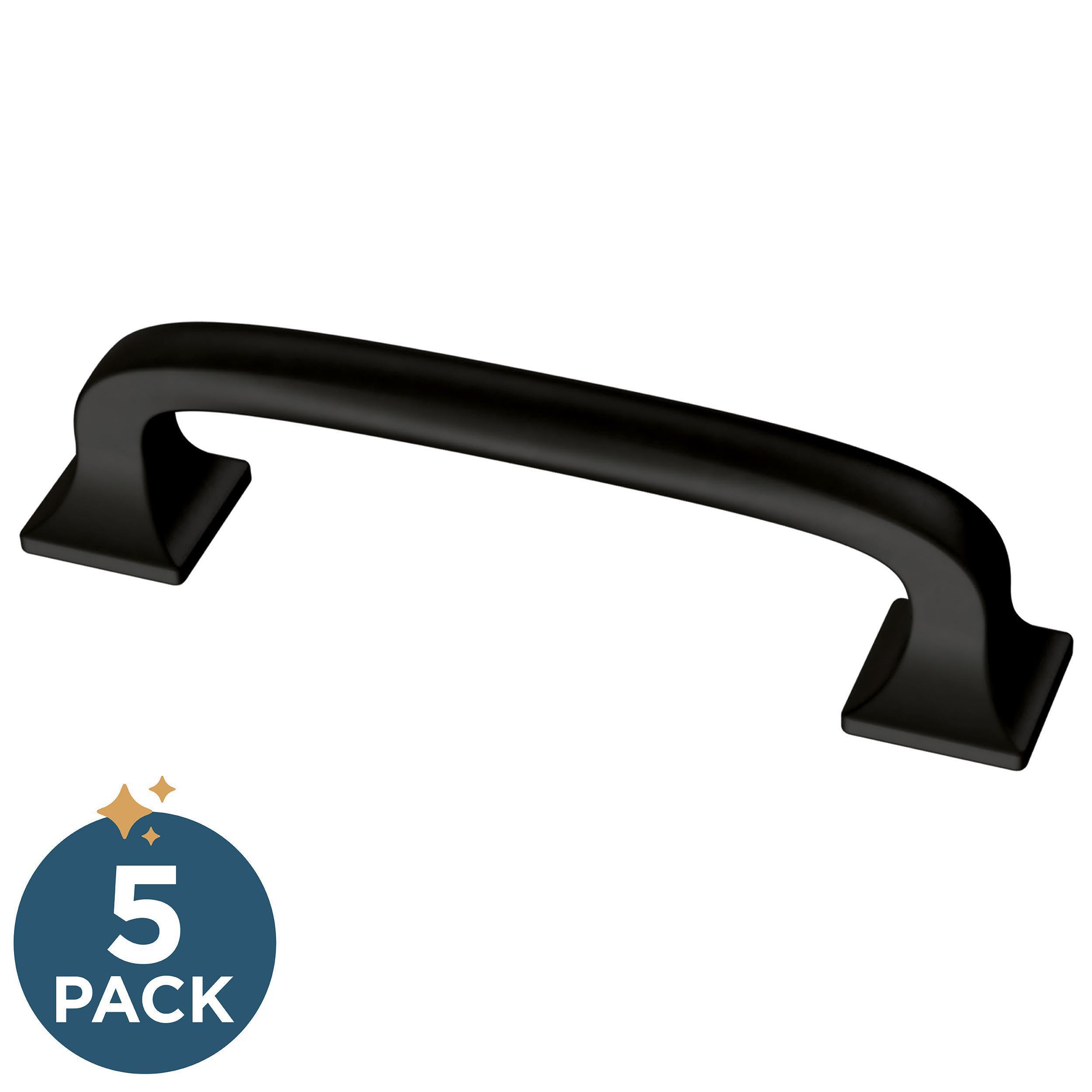 Franklin Brass Lombard (5-Pack) Cabinet Handles 3" Hole to Hole Matte Black Kitchen Cabinet Pulls Drawer Handles Cabinet Hardware Dresser Drawer Pulls P29521K-FB-B - Image 2