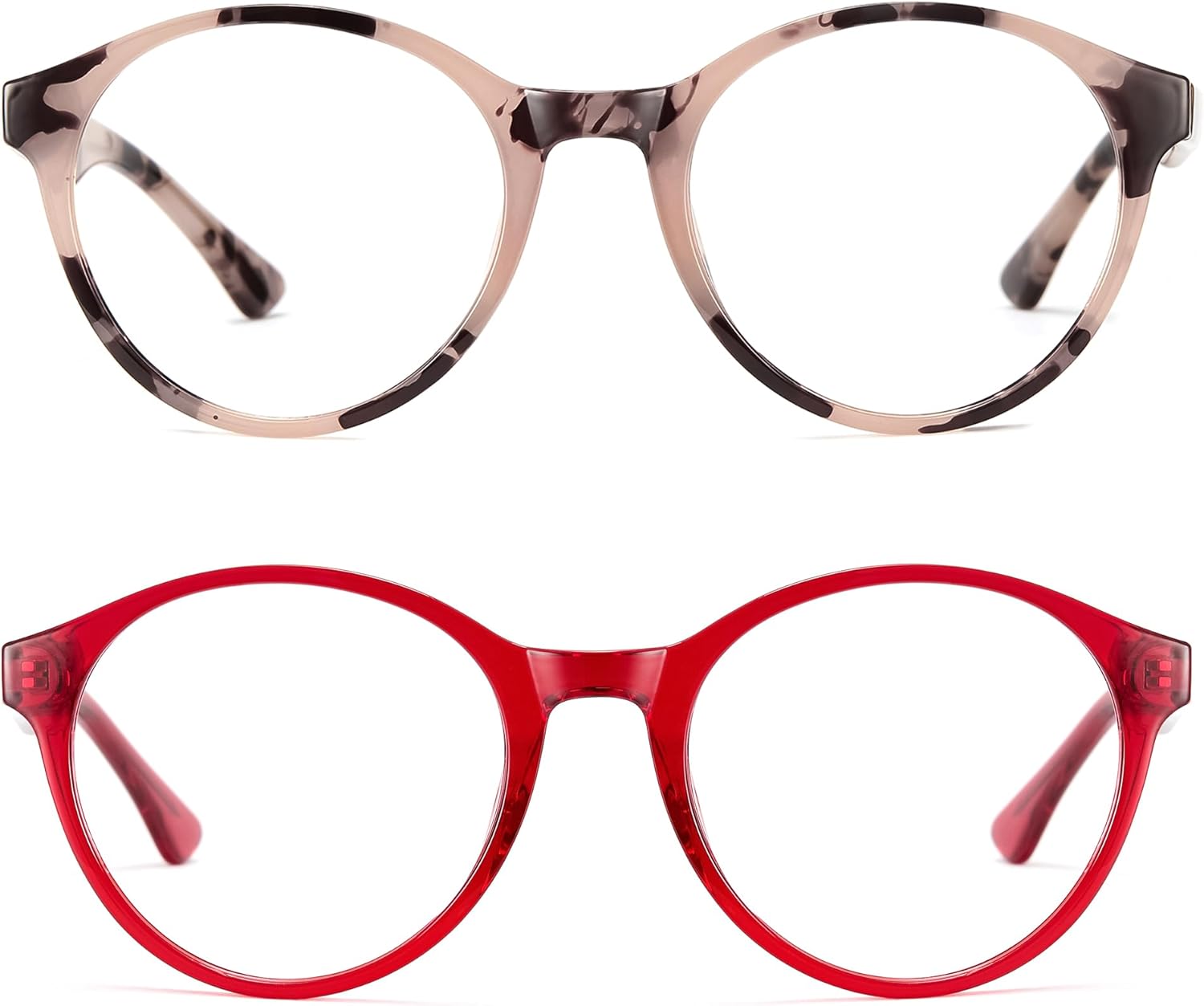 Cyxus Blue Light Glasses Women Men, Tr90 Round Frame, Reduce Eye Strain Anti-Migraine for Computer Office Study 8018