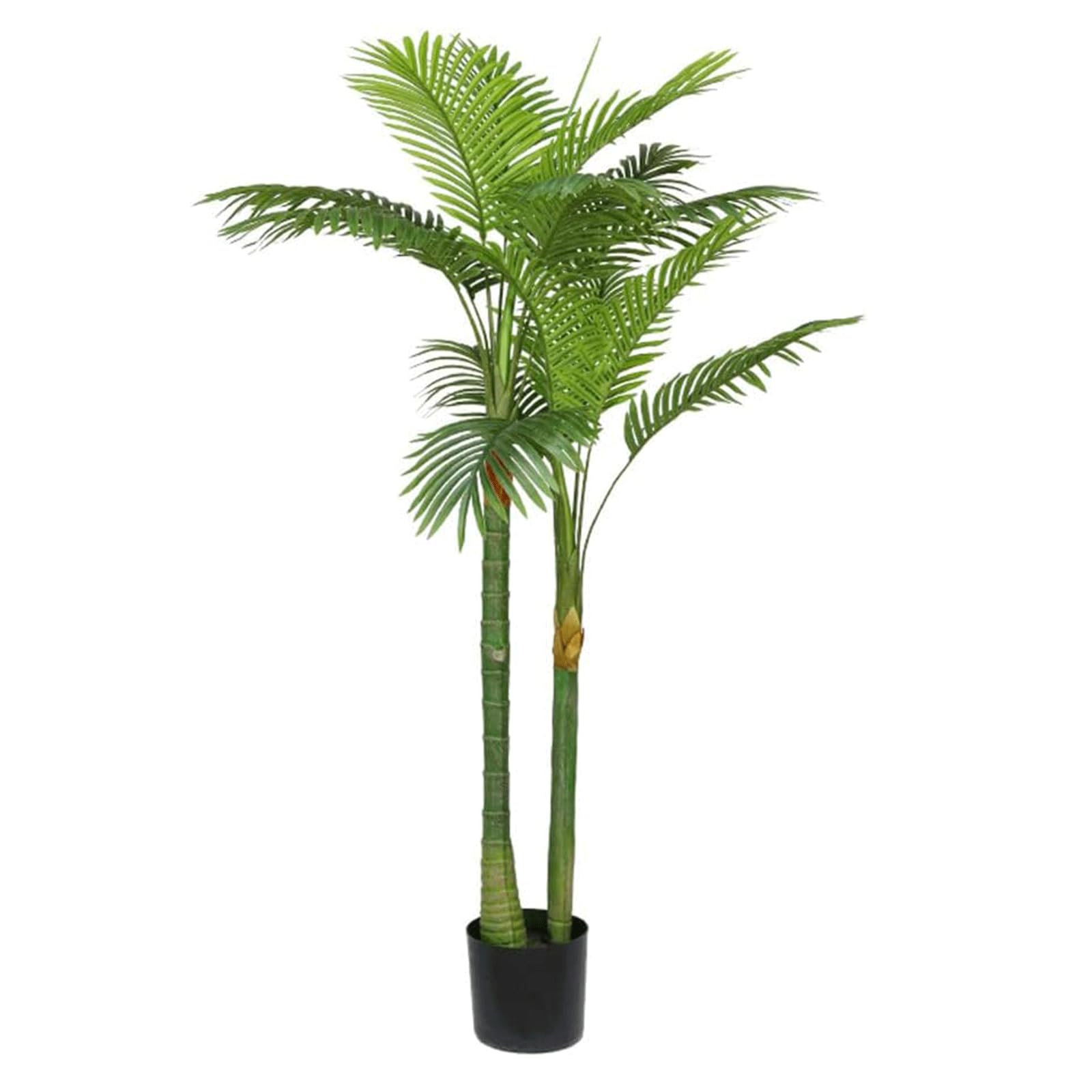 GLJTUO fake tree 4.9ft Artificial Trees Simulation Palm Tree Lifelike Fake Tree Indoor And Outdoor Artificial Plant Faux Tree Decor Realistic Design