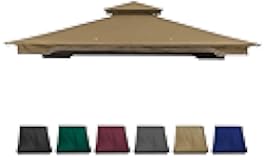 JANCANOPY Replacement Gazebo Canopy for 10 x 12 Regency II Patio Gazebo,(Beige)