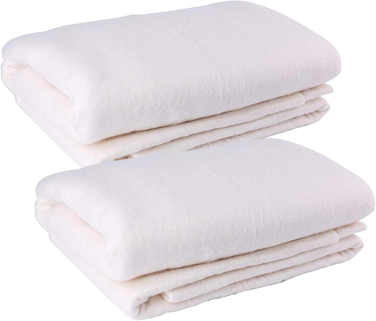 Tosnail 2 Pack 45-Inch x 60-Inch Soft Natural Cotton Batting for Quilts, Craft and Wearable Arts