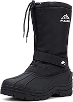 ALEAADER Men's Waterproof Insulated Snow Boots - Warm Winter Outdoor Boots with Non-Slip Rubber Sole, 10" Shaft