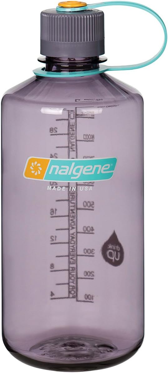 Nalgene Tritan Narrow Mouth BPA-Free Water Bottle, Aubergine, 32 oz 32 Ounces Aubergine