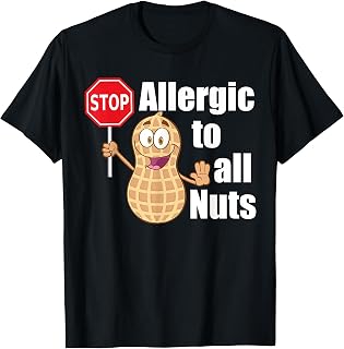 Peanut Allergy Awareness Stop Allergic to Nuts Cute T-Shirt