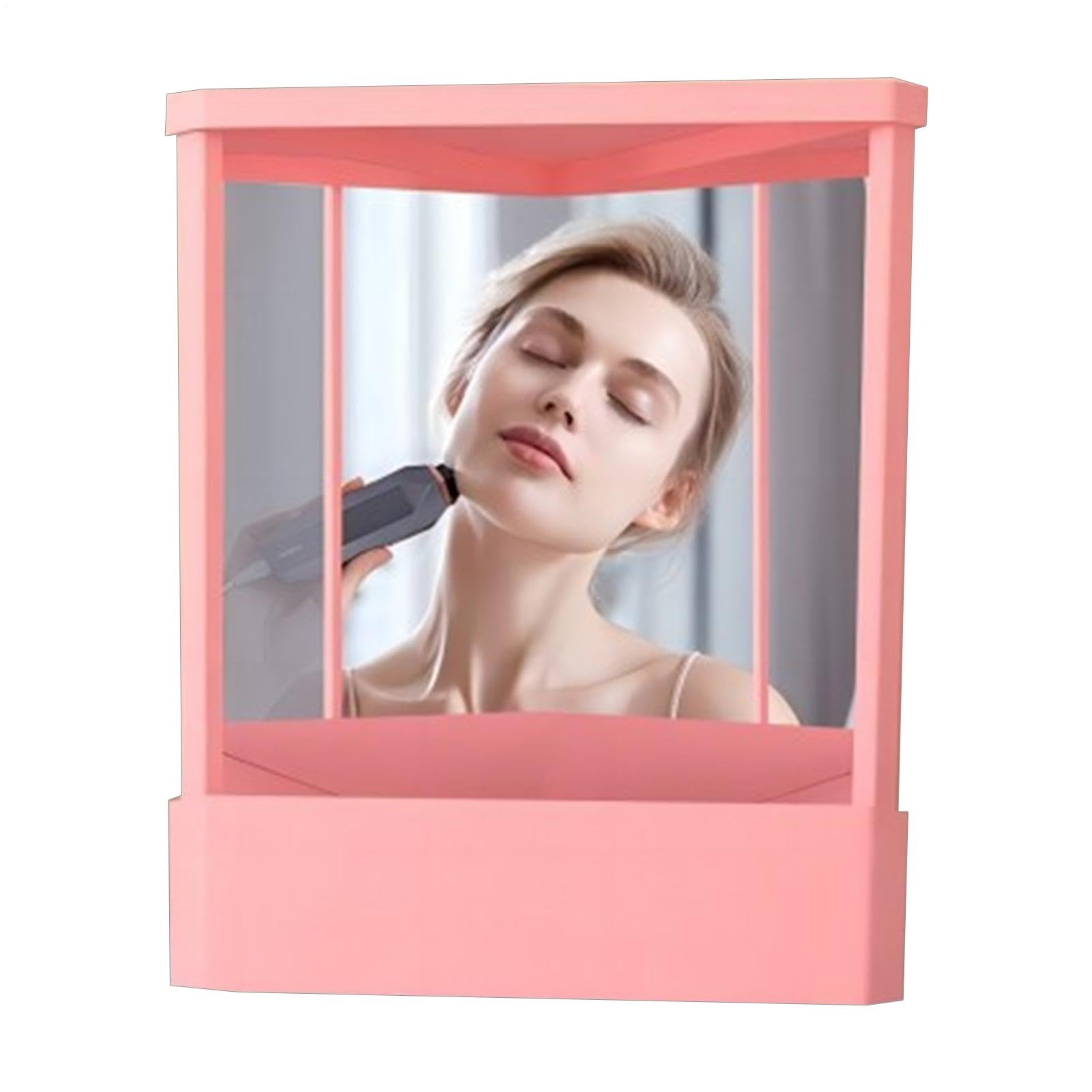 LAFANDE Non Reversing Mirrors, Real Mirror, Tabletop Makeup Vanity Mirrors, 11.7" L x 9.3" W