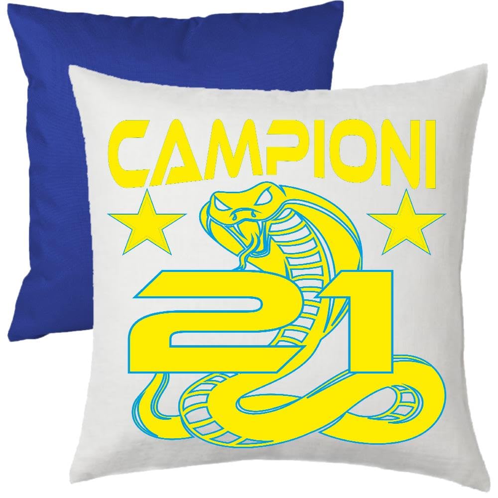 Cuscino Calcio Scudetto Inter-Nazionale Campioni D'Italia 2025/2026 21 Scudetti Seconda Stella 38x38 cm