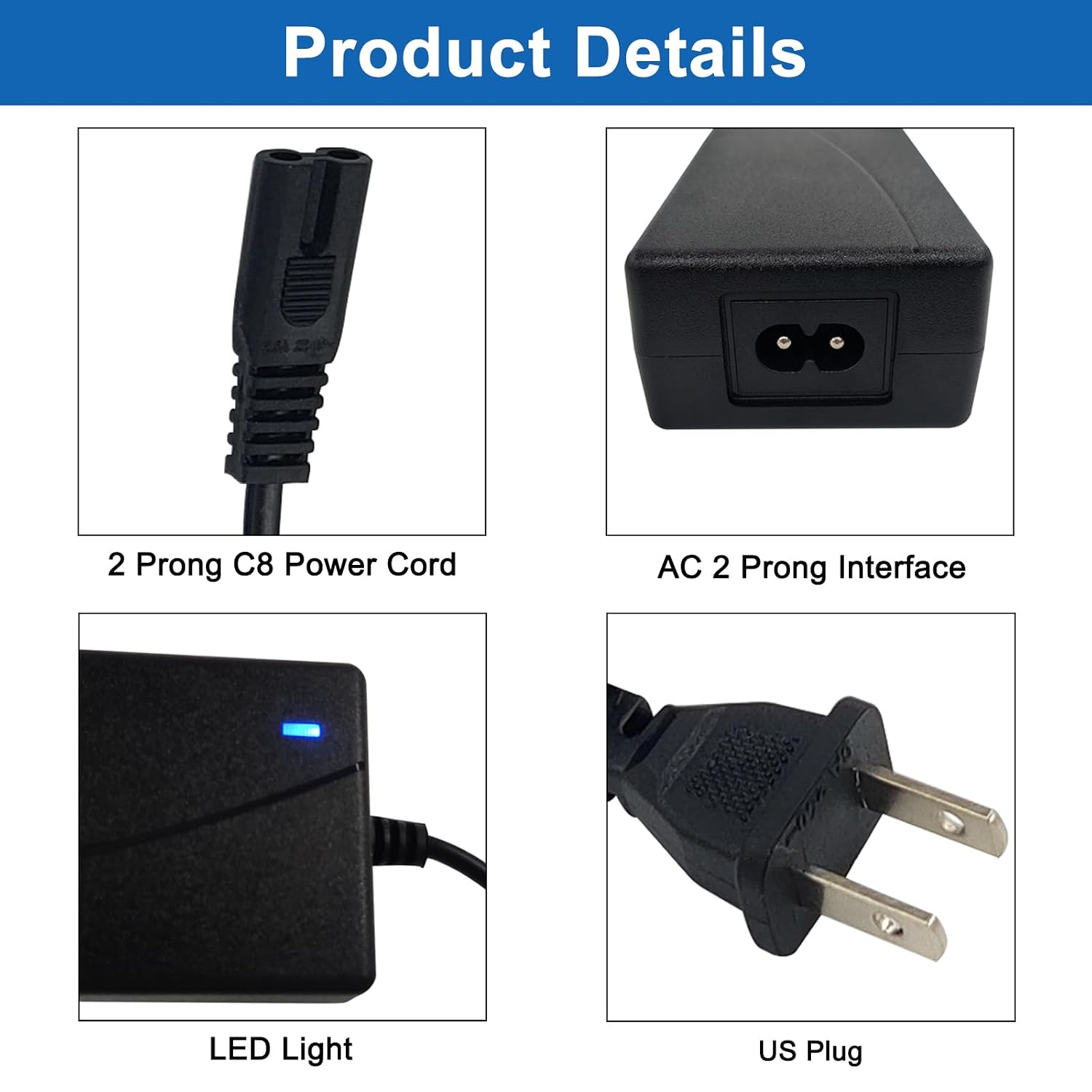 AC/DC Power Adapter AC100-240V Output DC 24V 3A for 24V Linear Actuator