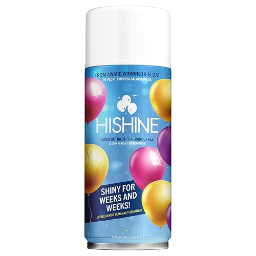 HI-SHINE - Aerosol de globo de 12 onzas niebla precisa, sin goteos, brillo instantáneo, mejora la decoración para cumpleaños, bodas, eventos,