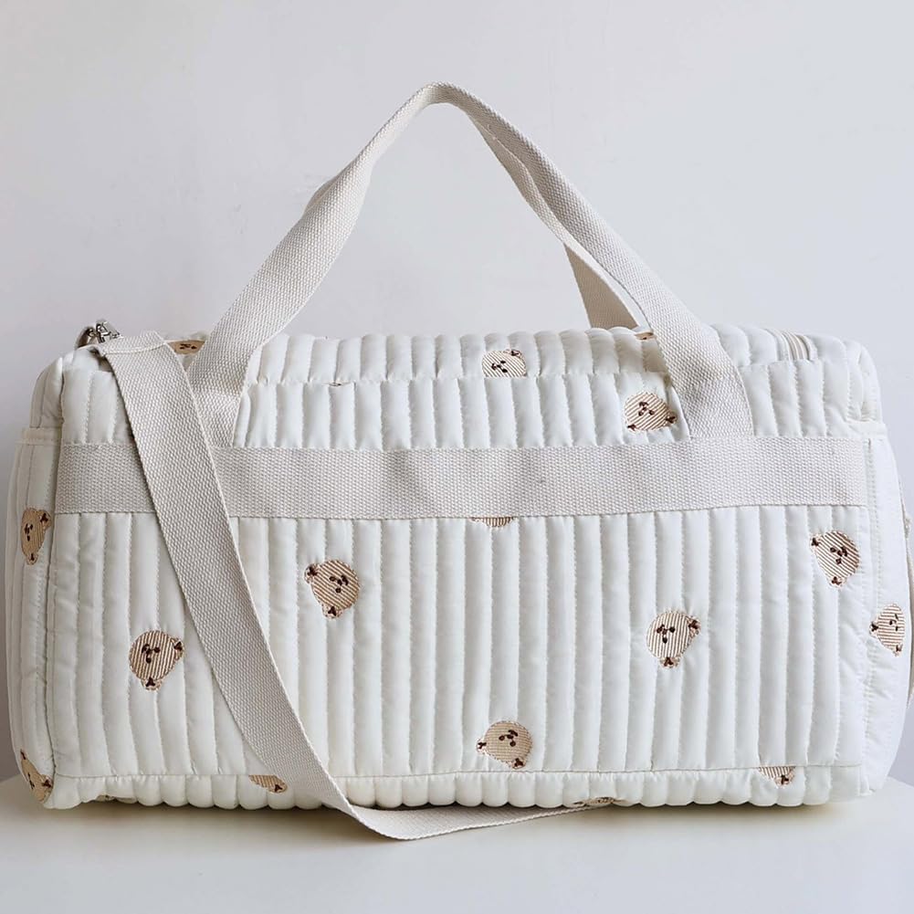 Borsa per pannolini, borsa a tracolla per mamma, leggera, trapuntata, grande, multifunzionale, da viaggio, per maternità e cambio del bambino, per ospedale e fine settimana