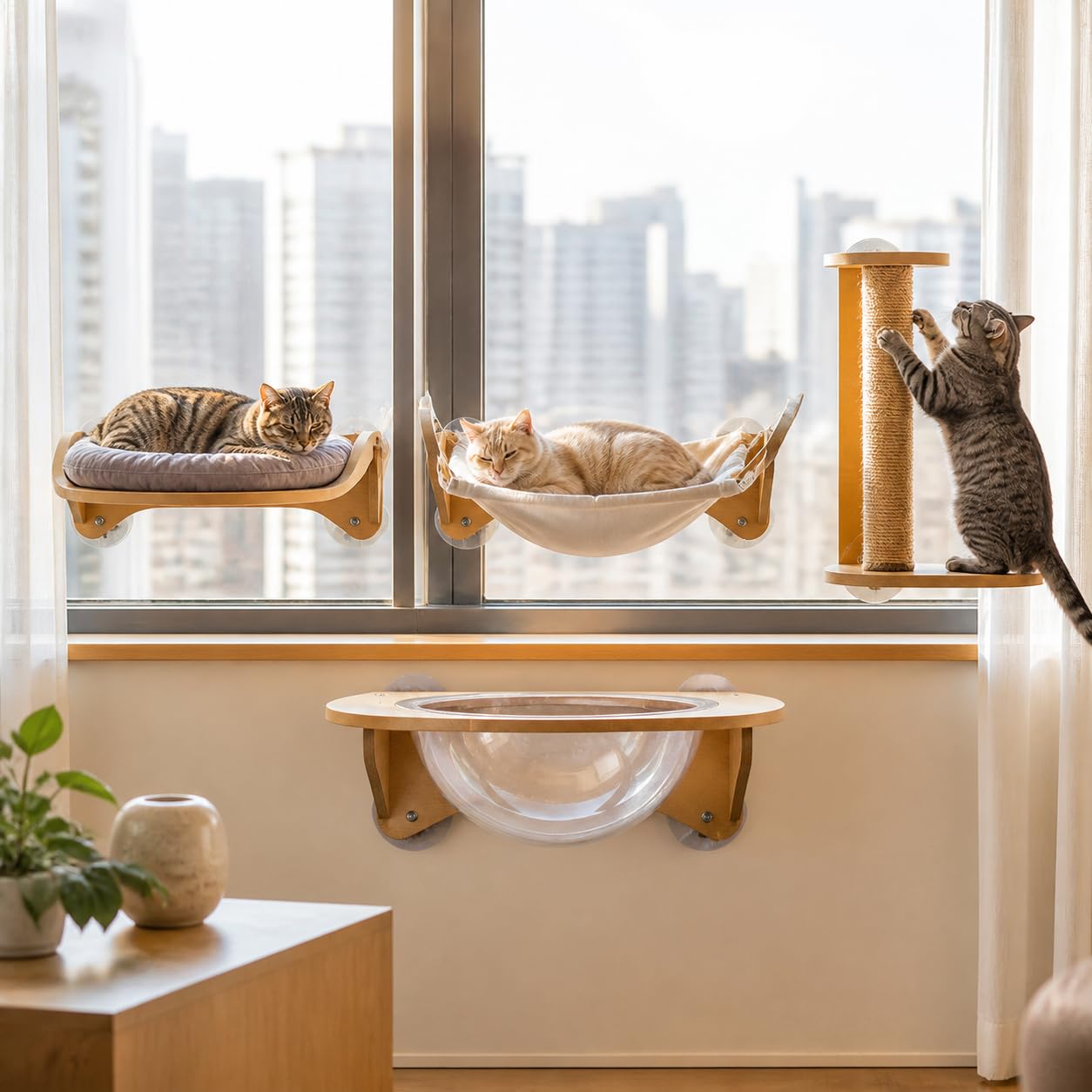 Katzenfensterliege, Fenster, Aufhängbare Faltbare Katzenliege