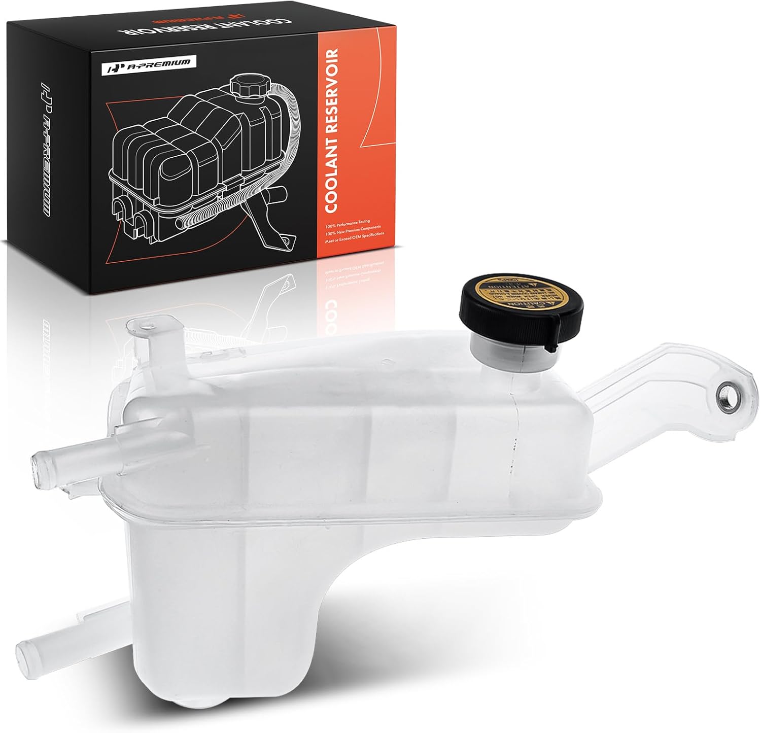 A-Premium Engine Coolant Overflow Recovery Reservoir Tank [with Cap] Compatible with Toyota Prius 2010-2018, Prius V 2012-2018, Lexus CT200h 2011-2017, HS250h 2010-2012, Petrol - Front Side