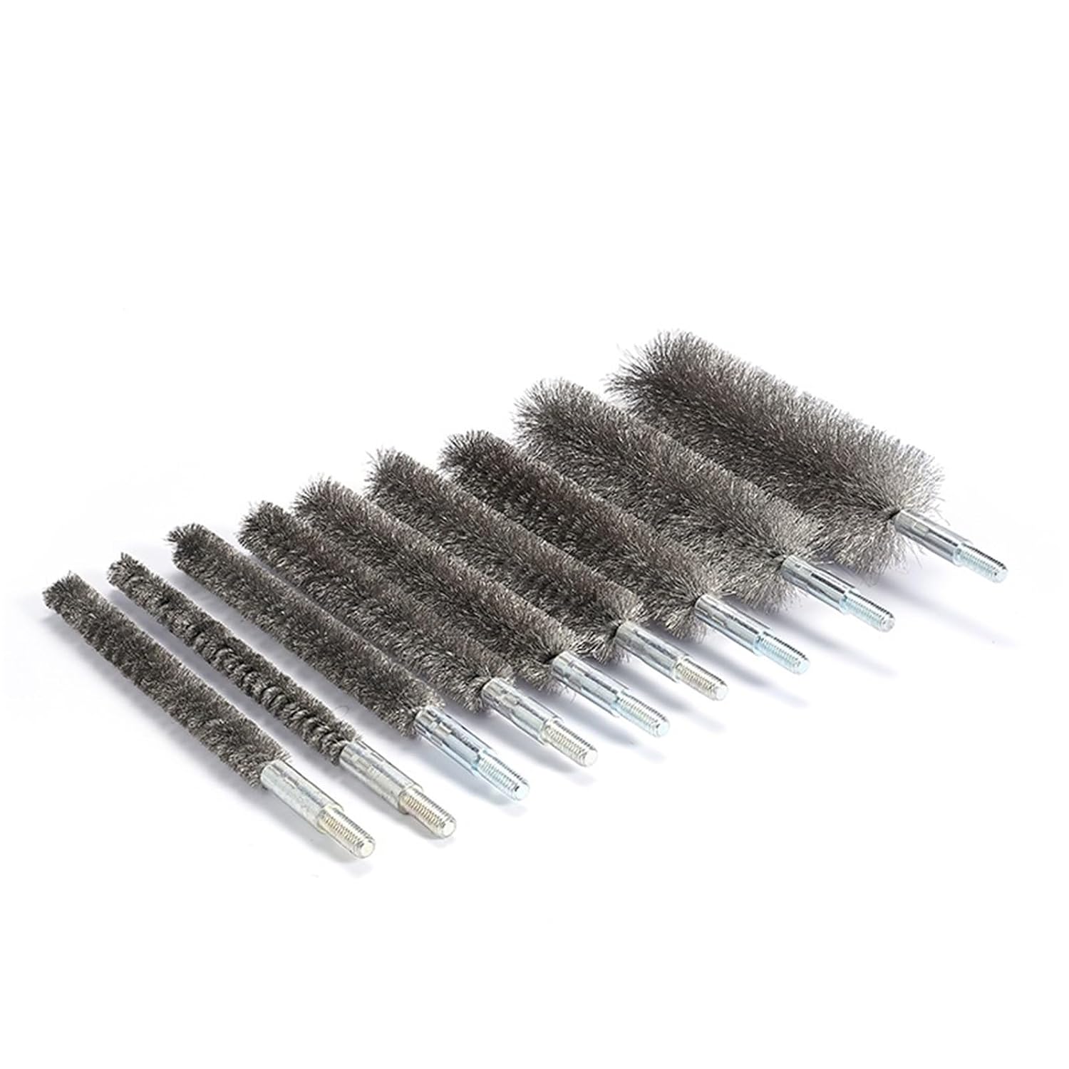 Stainless Steel Wire Pipe Brushes in Twisted Wire with M6 Thread Handle for Deep Hole Cleaning Polishing Deburring Drill Use(Diameter 19.1)