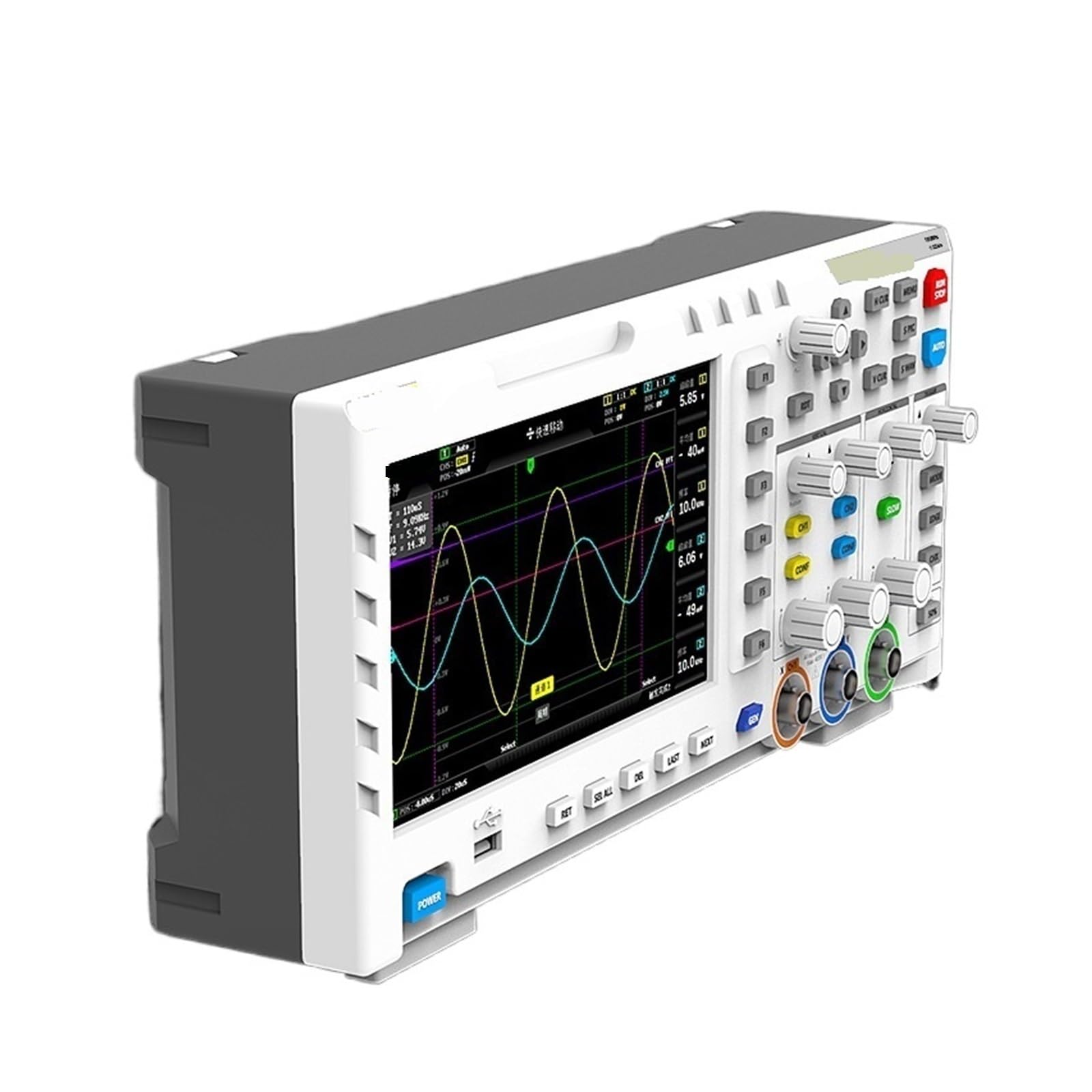 Osciloscopio Digital 1014D 2 en 1 generador de señal de entrada de doble canal 100MHz * 2 ancho de banda analógico 1GSa/s frecuencia de muestreo Identificación rápida(Standard)