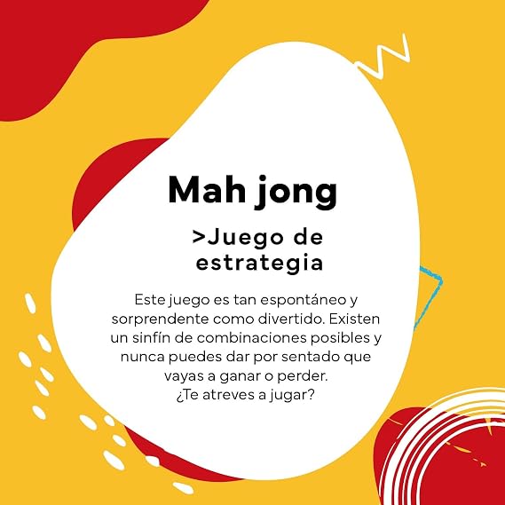 Cayro Mah Jong - from 8 years - wooden model - board game for children and adults - box with sliding lid for storing chips - 2 to 8 players