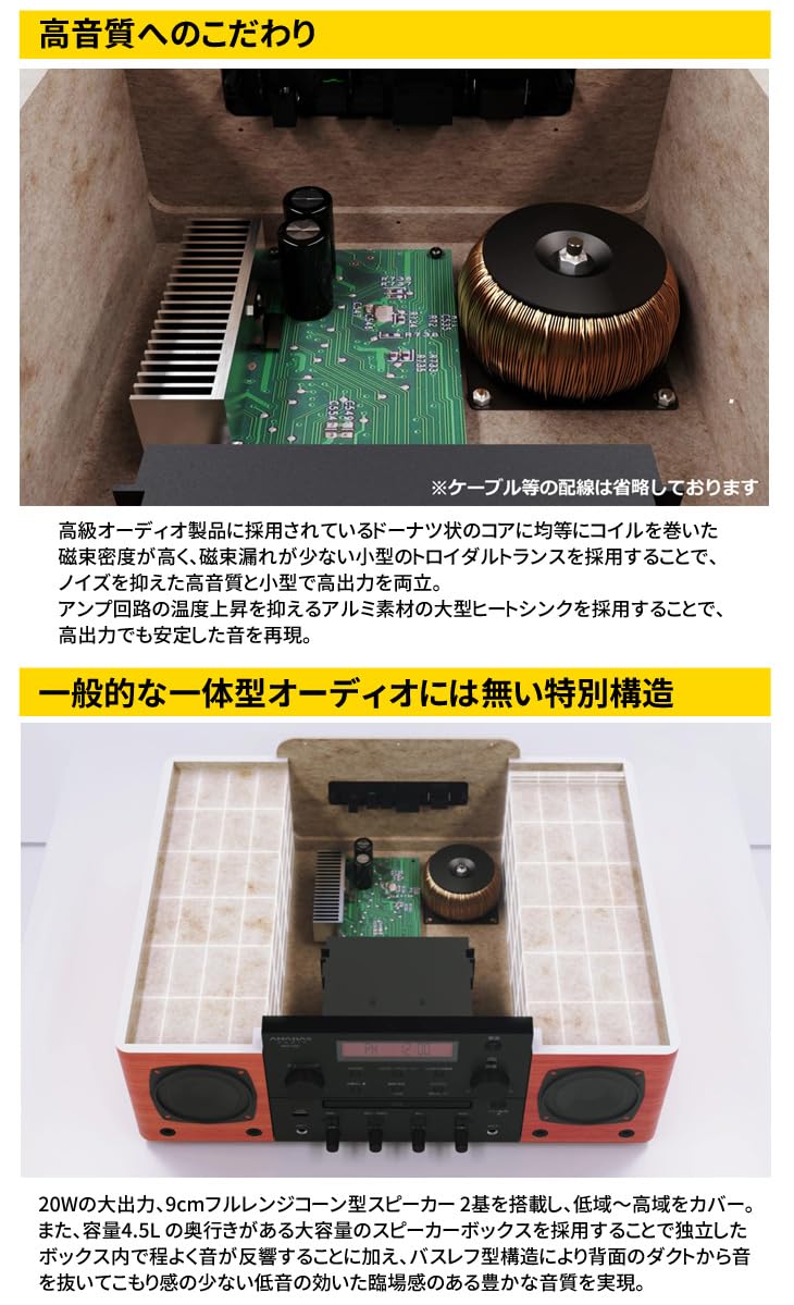 Amazon.co.jp: ANABAS（アナバス） マルチレコードプレーヤー AMS-500 