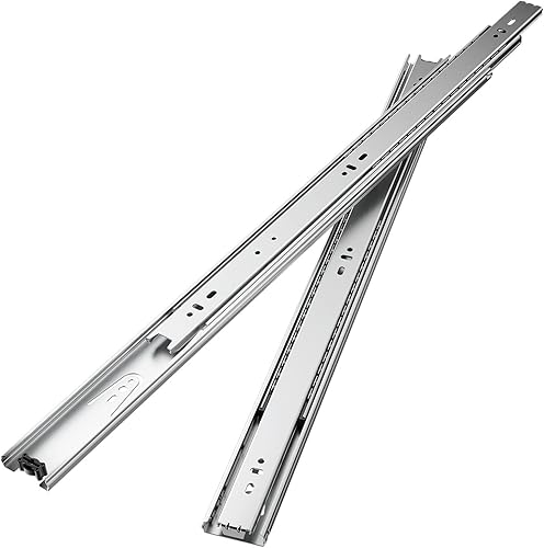 Miniatura 44 de VEVOR 6 pares de rieles de montaje lateral resistentes de 20 pulgadas, de 14, 16, 18, 20, 22, 24 pulgadas, rodamientos de bolas, extensión completa