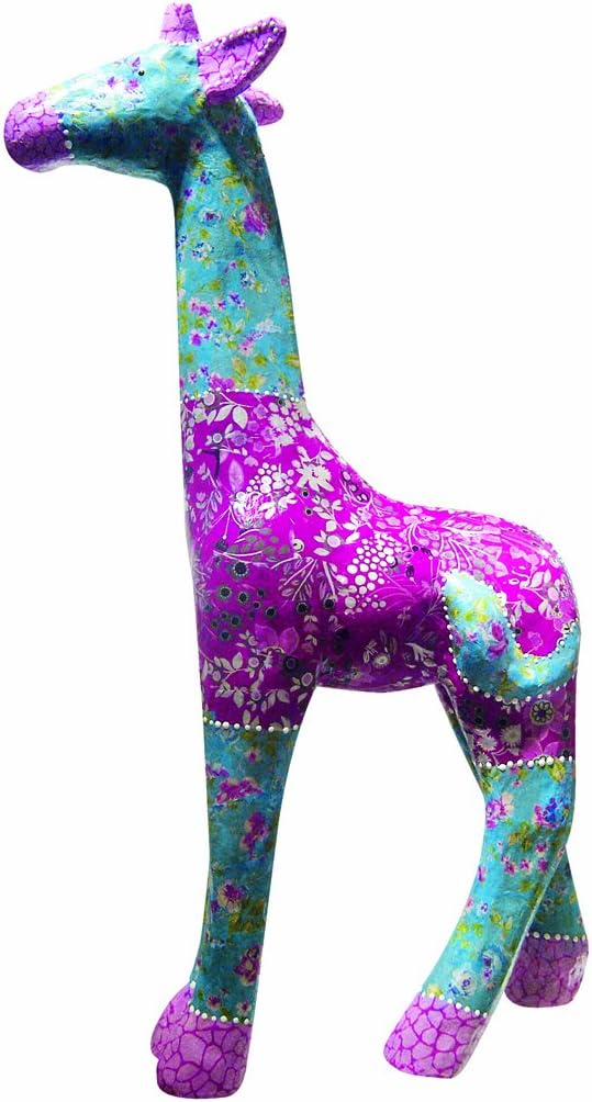 décopatch - Ref LA102O - Large Giraffe - Papier Maché Object to Decorate - 29 x 10 x 56cm - Decorate Papers & PaperPatch Glue, Glitter, Paints